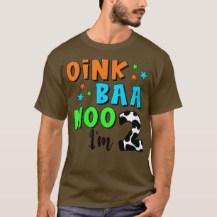 T-shirt Enfants Oink Baa Mooo Je suis 2 Farmer Baby 2e ann