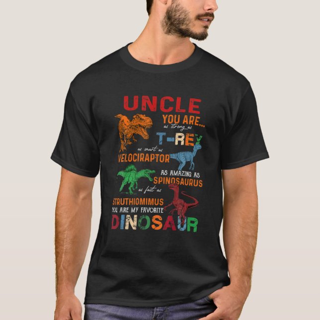 T-shirt Enfants oncle Tu es mon Dinosaure préféré père D (Devant)