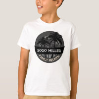 Enfants palmier noir nom personnalisé maillot de r