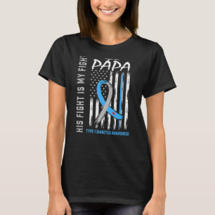 T-shirt Enfants Papa Type One Diabète Sensibilisation Ruba