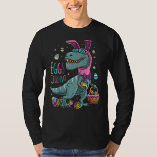 T-shirt Enfants Pâques Paniers T Rex Oeuf Lapin Pâques