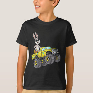 T-shirt Enfants Pâques Rabbit équitation Monster Camion Fu