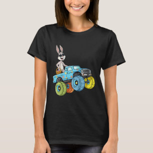 T-shirt Enfants Pâques Rabbit équitation Monster Camion Fu