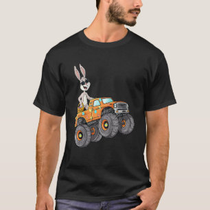 T-shirt Enfants Pâques Rabbit équitation Monster Camion Ga
