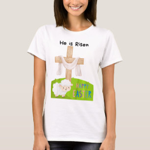 T-shirt Enfants Pâques Religieux Tout-petit il est ressusc
