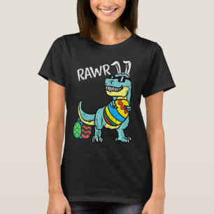 T-shirt Enfants Pâques Trex Lapin Rawr Tout-Petits Garçons