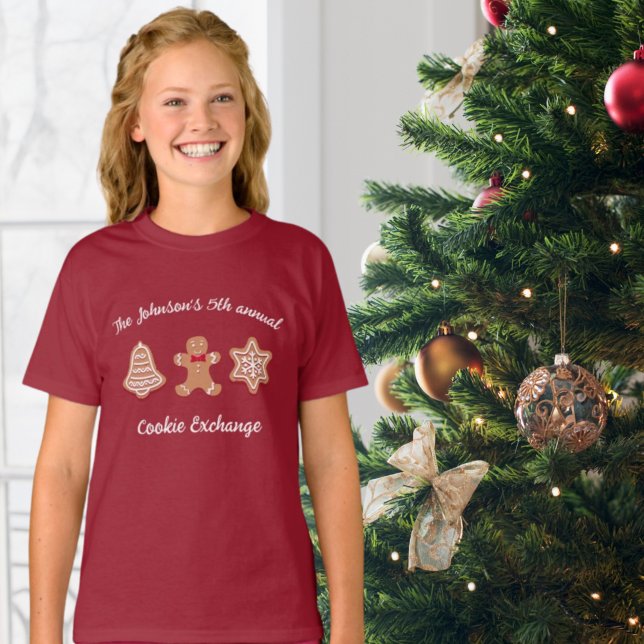 T-shirt Enfants personnalisés Chemise Noël Échange de cook (Créateur téléchargé)