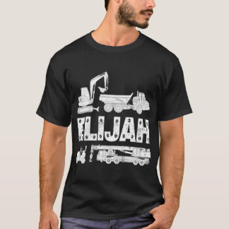 T-shirt Enfants Personnalisés Nom Enfants Construction Exc
