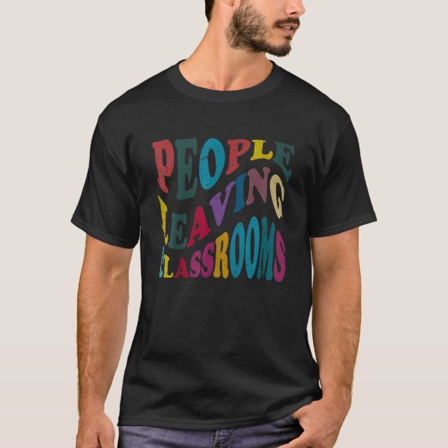 T-shirt Enfants Personnes Quittant Les Salles De Classe Pl (Devant)