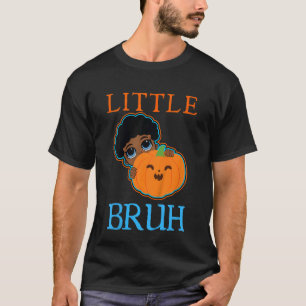 T-shirt Enfants Petit Bruh Bébé Bro Citrouille Dans Le Pat