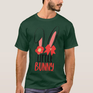 T-shirt Enfants Petit lapin avec cou pour filles Pâques am