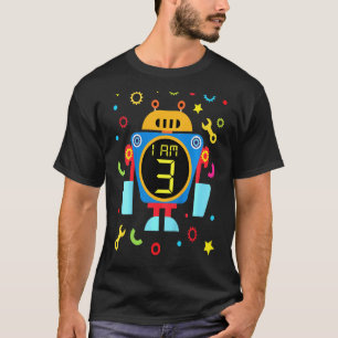 T-shirt Enfants Petit Robot Anniversaire 3e anniversaire T