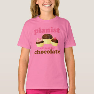 T-shirt Enfants Piano Rose Cute