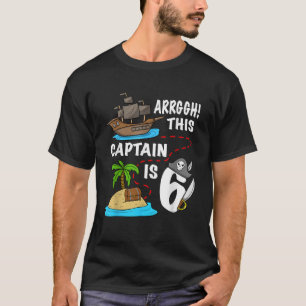 T-shirt Enfants Pirate Ship Ce Capitaine Est 6 Pirate Anni