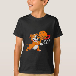 T-shirt Enfants Pitbull Dog Jouer Bysketbyll Chien Sport G