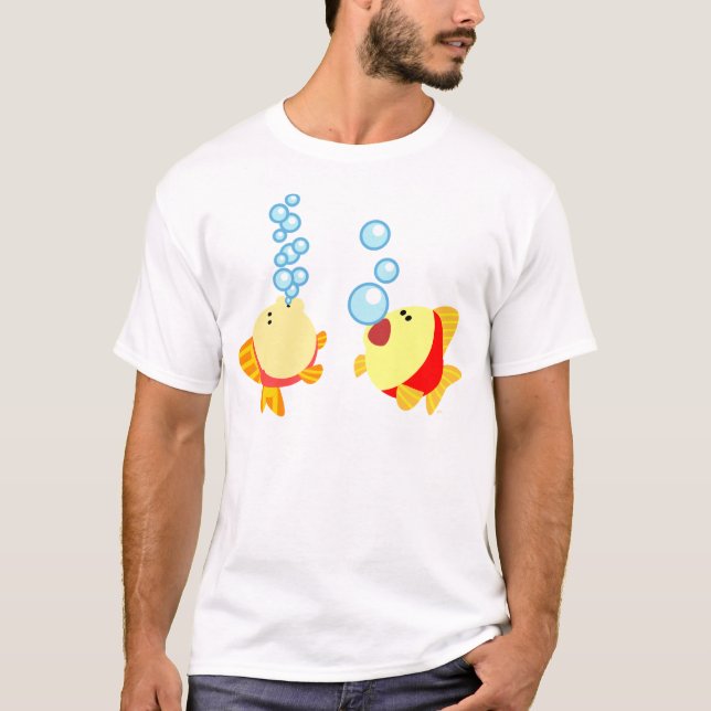 T-shirt Enfants Poisson Poisson Bouillonnant Cute (Devant)