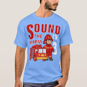 T-shirt Enfants pompier 3e anniversaire Enfants camion d'i