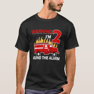 T-shirt Enfants pompier avec camion incendie Je suis 2 ans
