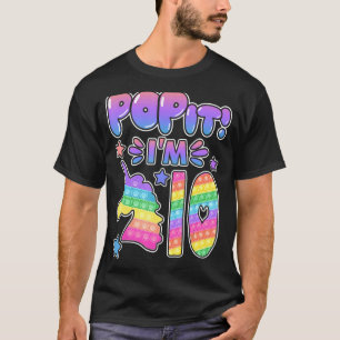 T-shirt Enfants Pop It 10e anniversaire filles garçons 10