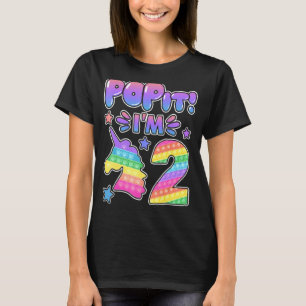 T-shirt Enfants Pop It 2e anniversaire filles garçons 2 an