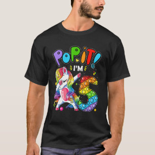 T-shirt Enfants Pop It 5th Birthday Girls 5 years old Fidg
