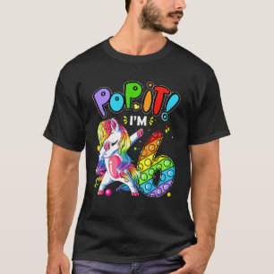 T-shirt Enfants Pop It 6th Birthday Girls 6 Years Old Fidg