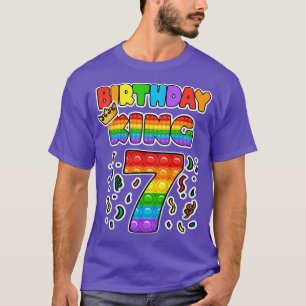 T-shirt Enfants Pop It 7Anniversaire roi 7 Anniversaire ga