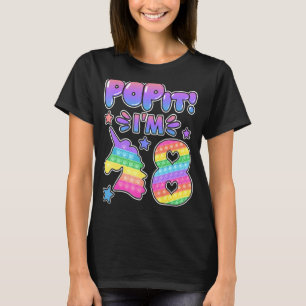 T-shirt Enfants Pop It 8th Birthday Girls Boys 8 Years Old