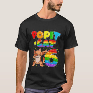 T-shirt Enfants Pop It Chat Happy 6E Chat Anniversaire Six