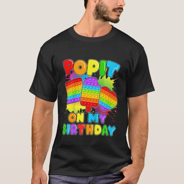 T-shirt Enfants Pop It On My Birday Fidget Sensory Push (Devant)