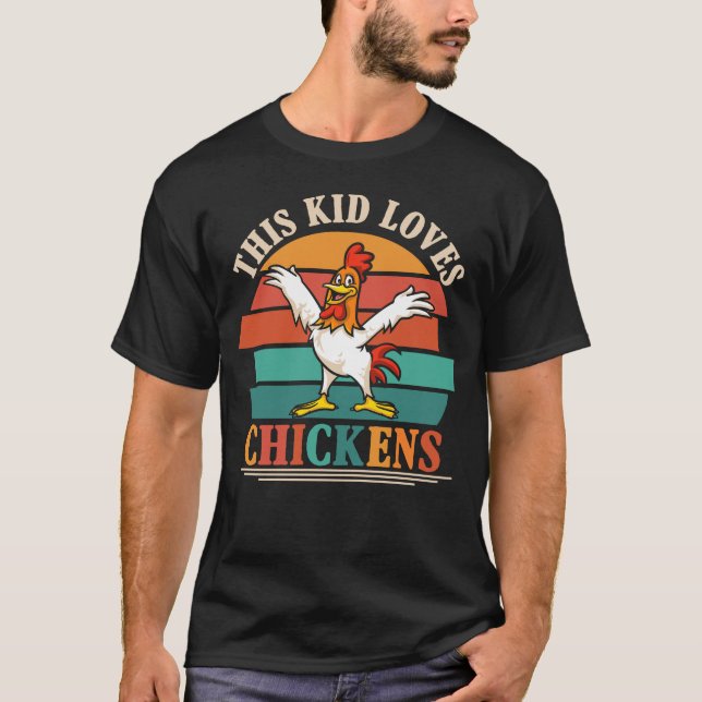 T-shirt Enfants Poulets Amiante ferme Hen (Devant)