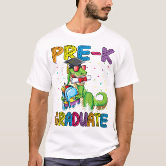T-shirt Enfants Pré-K Diplômé T-rex Dinosaure Pré-Maternel