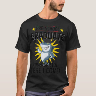 T-shirt Enfants Pré K Graduation s 2019 Funny Shark Grad 
