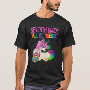 T-shirt Enfants Premier Jour De Septième Classe Magique Un