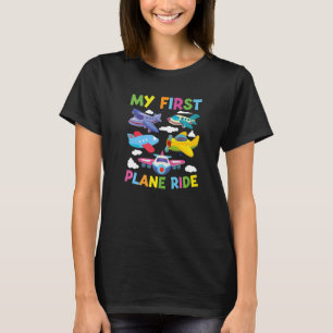 T-shirt Enfants Première Fois À Voler Mon Premier Avion Ri