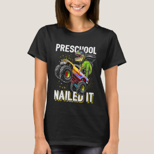 T-shirt Enfants Preschol Nail It Rex Dinosaur Monster Truc