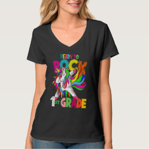 T-shirt Enfants Prêt À Rocher 1ère Année Dabbing Unicorne 