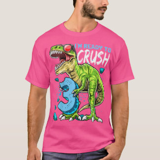 T-shirt Enfants prêts à écraser 3 3e anniversaire T Rex di