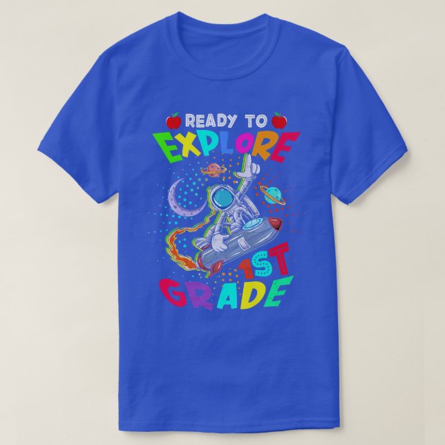 T-shirt Enfants prêts à explorer la 1ère année Cute Astron (Design devant)