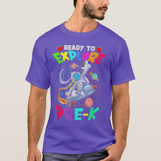 T-shirt Enfants prêts à explorer Pré K Cute Astronaut Boys
