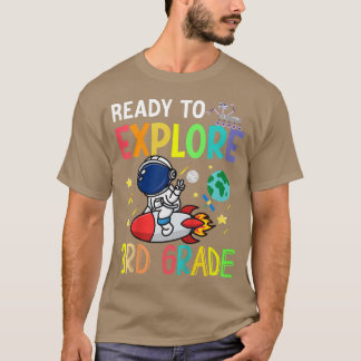 T-shirt Enfants Prêts À Explorer Un Astronaute De Troisièm