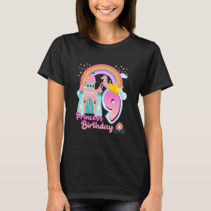 T-shirt Enfants Princess 9e Anniversaire Cheval Rainbow Ca