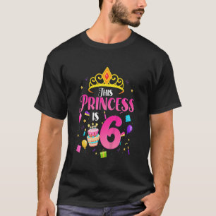T-shirt Enfants Princesse 6 ans Fille Anniversaire 6ème B