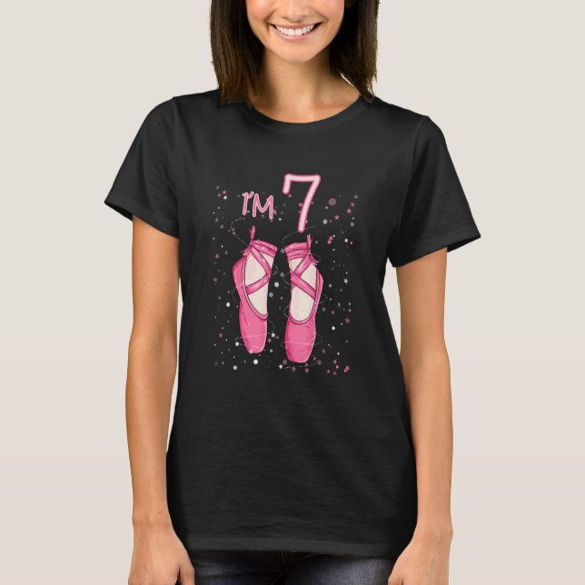 T-shirt Enfants Princesse 7e anniversaire J'ai 7 ans Balle (Devant)