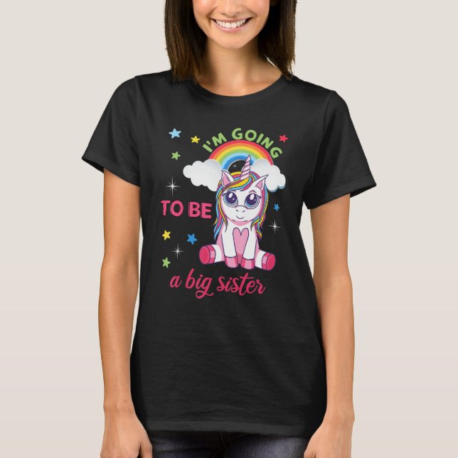 T-shirt Enfants progéniture grande soeur licorne fille bab (Devant)