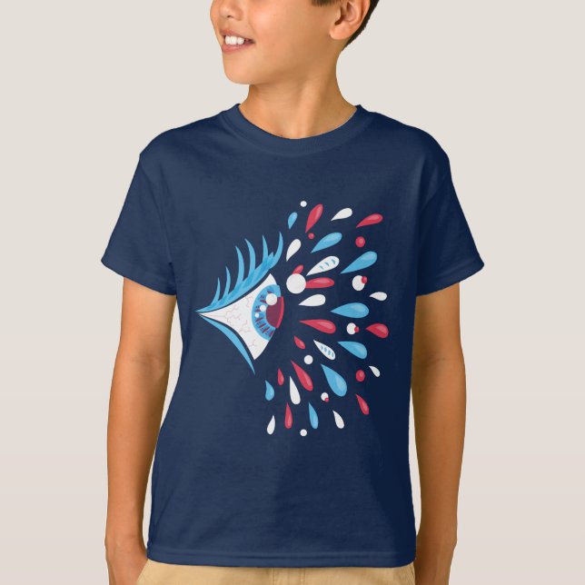 T-shirt Enfants psychédéliques d'oeil d'éclaboussure (Devant)