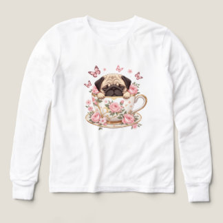 T-Shirt Enfants Pug Blossom Dreams – Pug Floral Mi