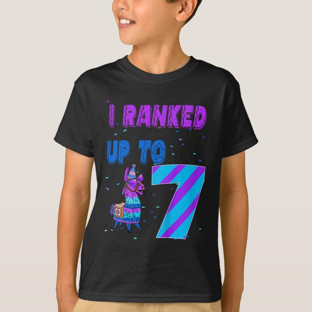 T-shirt Enfants que j'ai classés jusqu'à 7 Jeu vidéo 7e an (Devant)