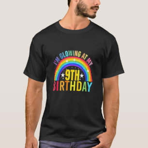 T-shirt Enfants que je glisse à ma 9e fête d'anniversaire