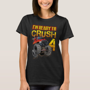 T-shirt Enfants que je vais écraser étant 4 ans 4e naissan